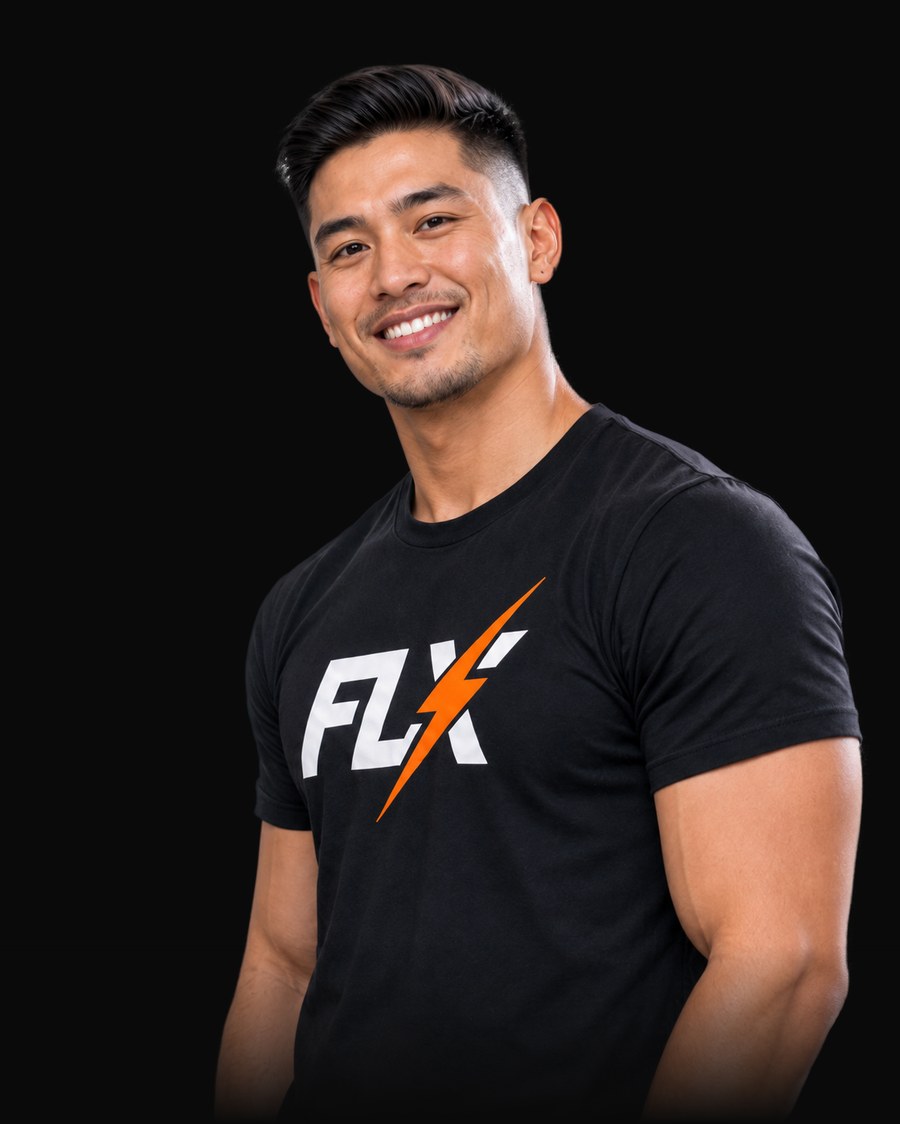 A member of the FLX community wearing FLX