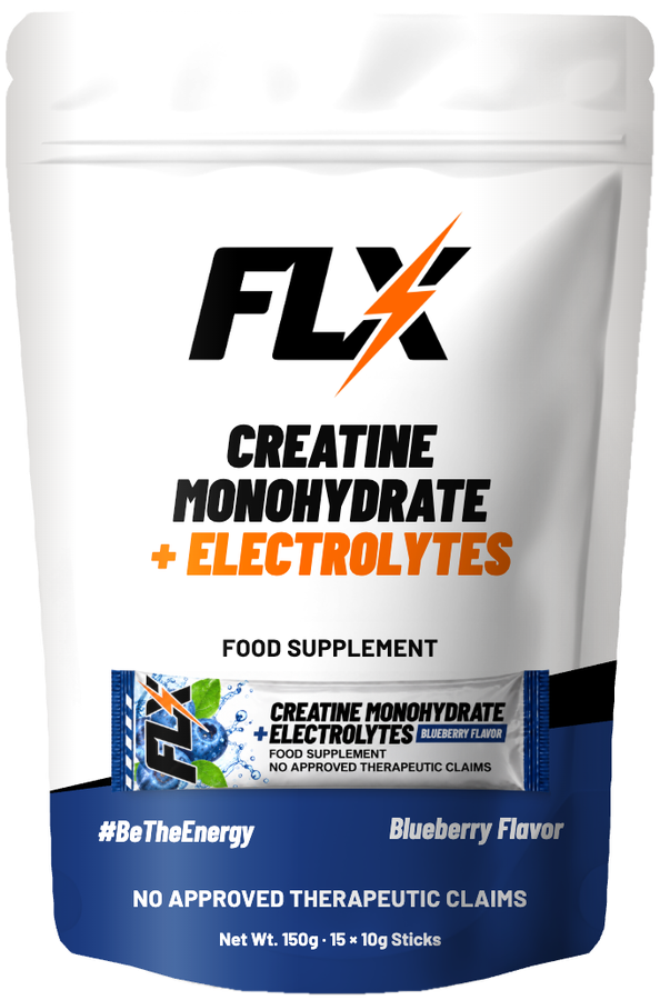FLX Creatine + Electrolytes Blueberry Flavor pouch — 15 sachets
