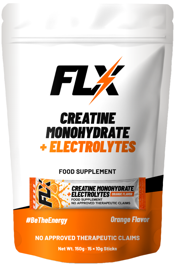 FLX Creatine + Electrolytes Orange Flavor pouch — 15 sachets